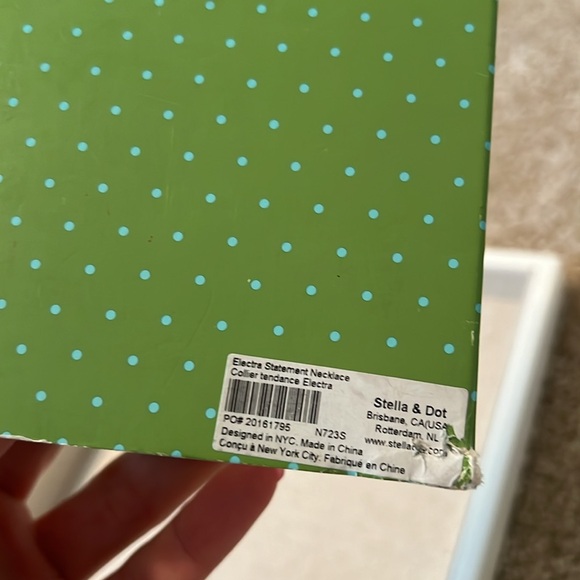 Stella & Dot Electra statement necklace silver black gray stones rhinestones - Picture 8 of 8